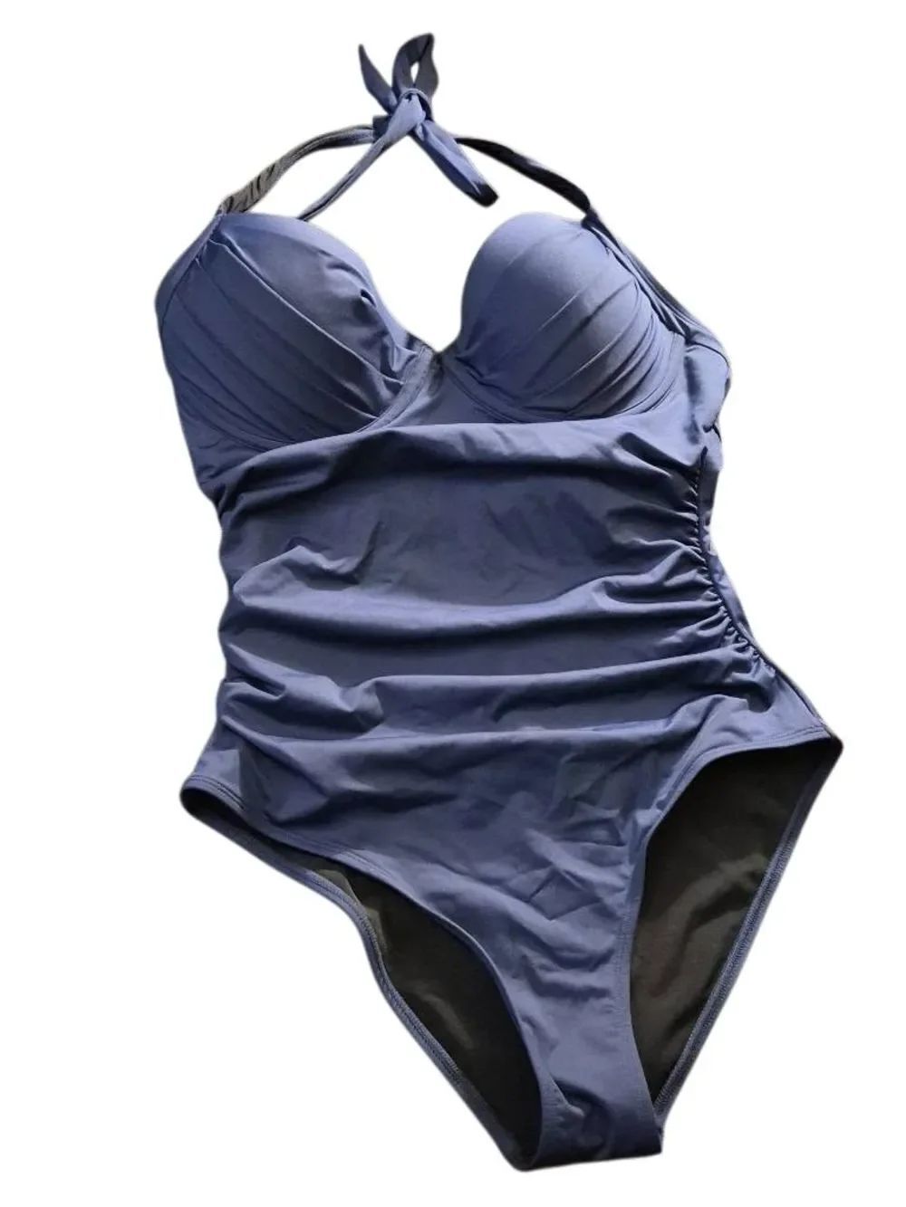 Cupshe Navy Halter One-Piece Swimsuit